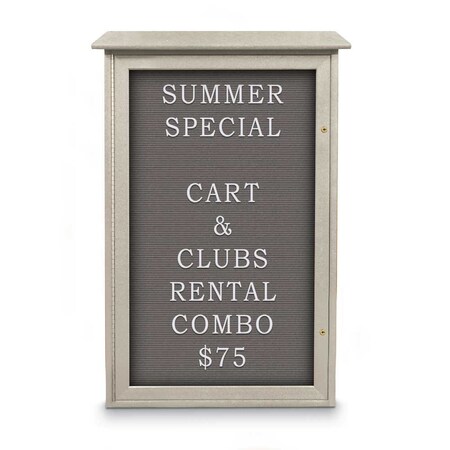 United Visual Products Indoor Enclosed Combo Board, 72"x36", White Frame/Grey & Cinnabar UVCB7236W-GREY-CINNABA